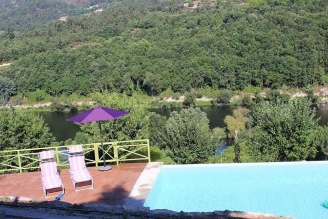 "Bouca Drigues" Casa Antiga De Pedra Com Piscina E Vista Rio Villa Amarante Bagian luar foto